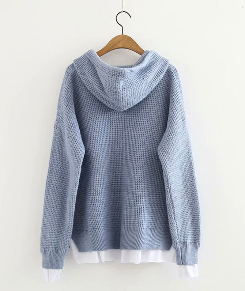 Hoodie simple loose long sleeve top  230