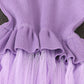Schönes A-Linien-Patchwork-Kleid aus gestricktem Tüll 204