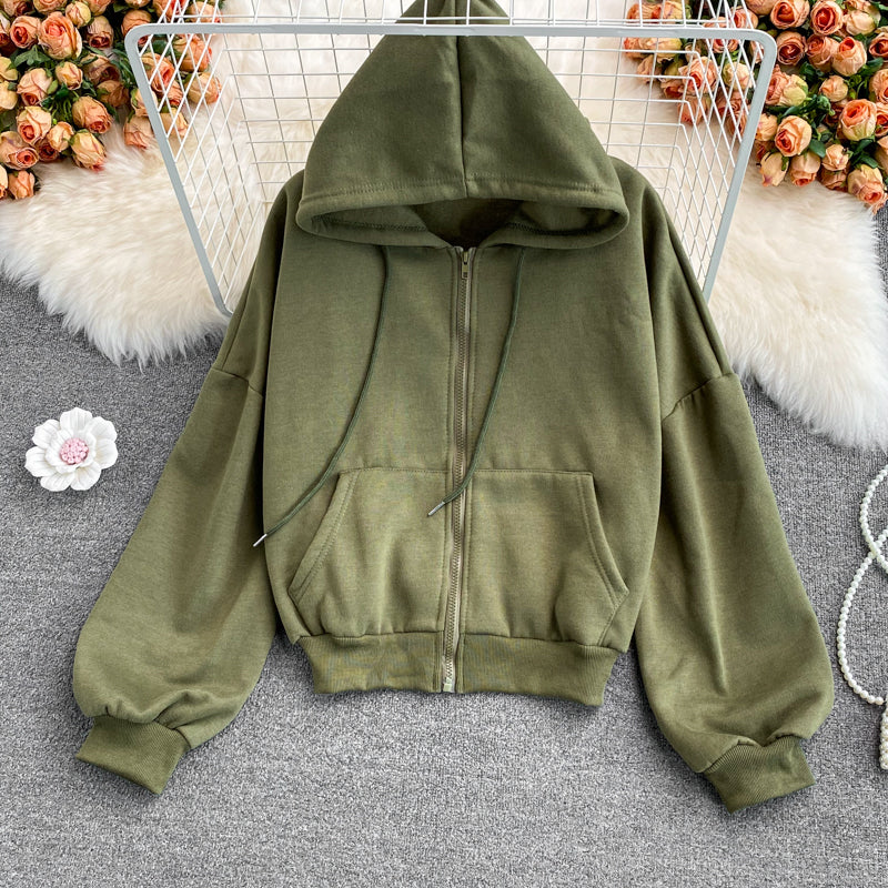 Simple long sleeve hoodie  256