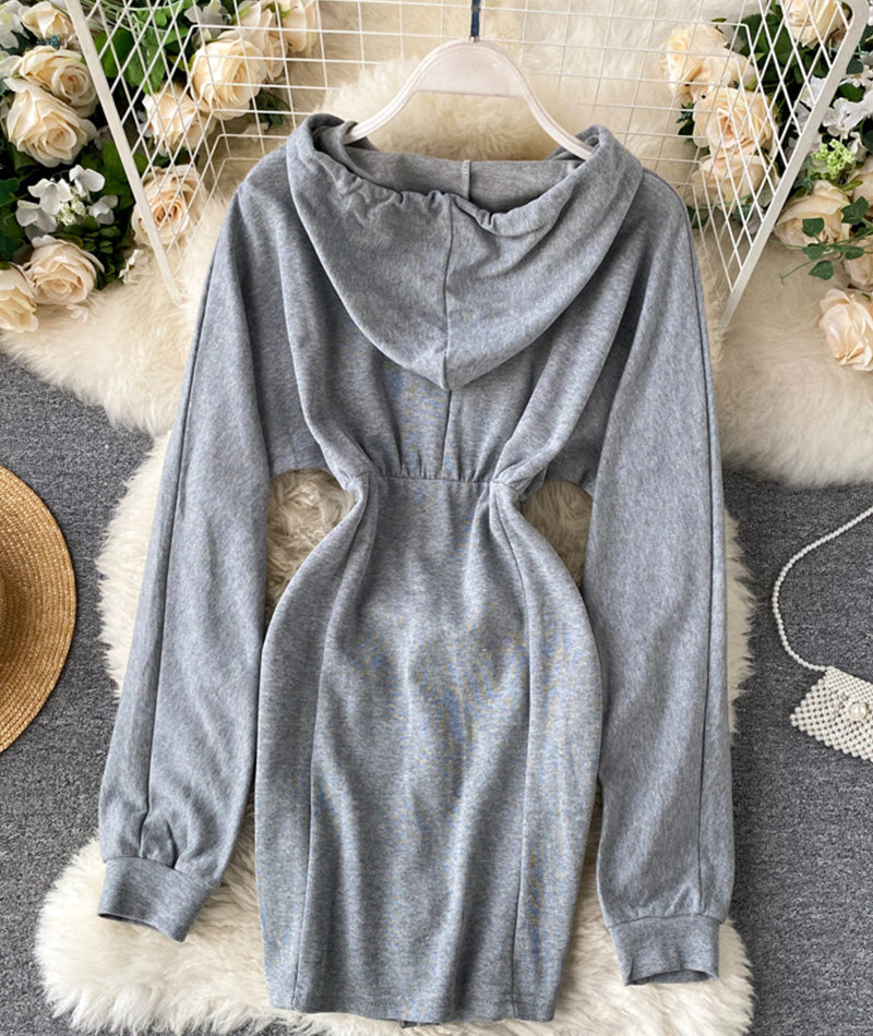 Cute hoodie casual dress  240