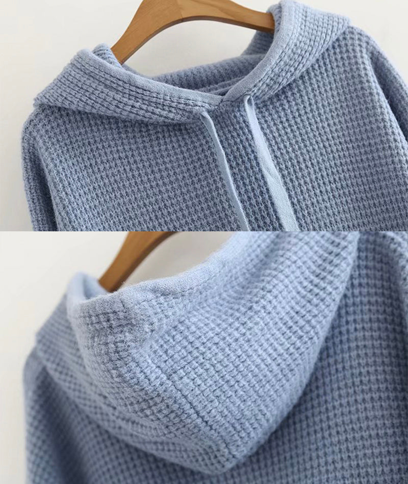Hoodie simple loose long sleeve top  230