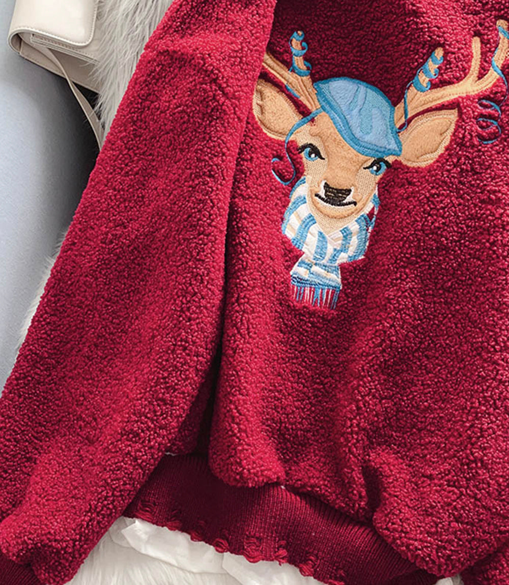Süßer Hoodie aus Lammwolle 217