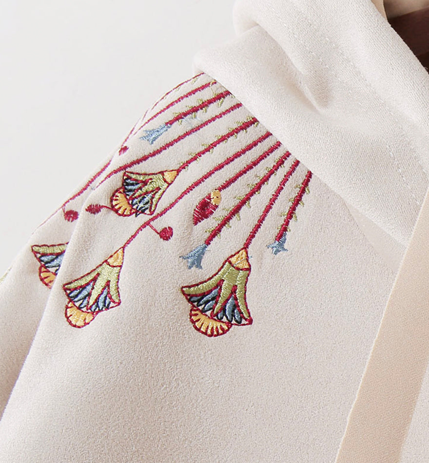 Cute embroidered flower hoodie  236