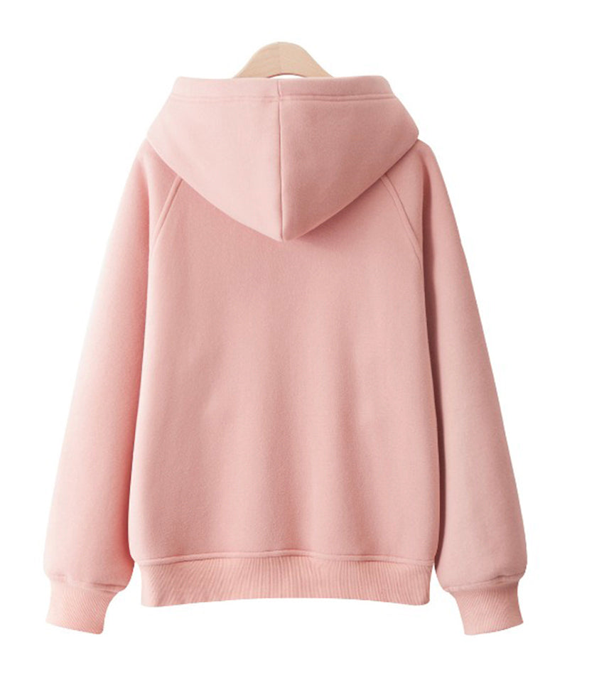 Hoodie einfach locker plus Fleece Top 232