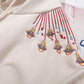 Cute embroidered flower hoodie  236