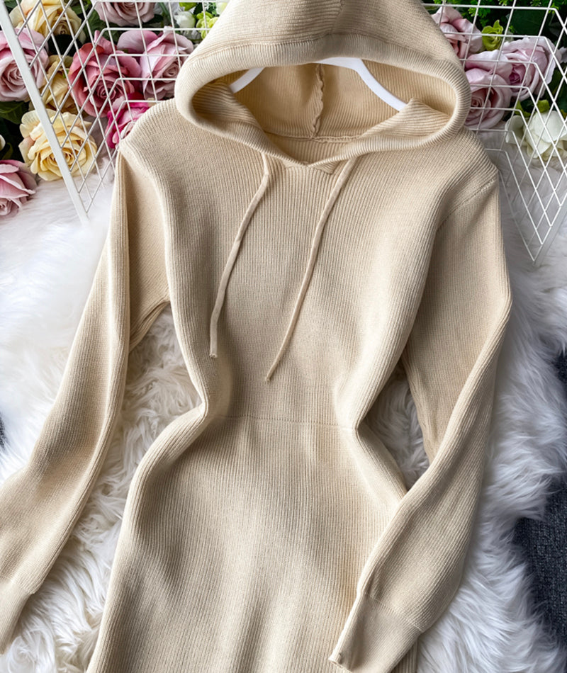 Hoodie apricot Pulloverkleid 200