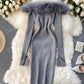 Stylish slim knitted dress  183