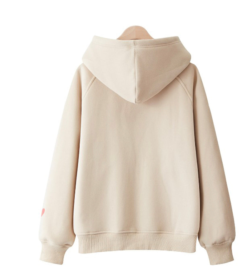 Hoodie lose plus Fleecetop 233