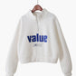 Loose letter tops long sleeve T- shirt  234