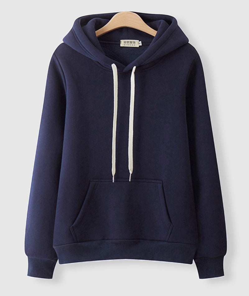 Hoodie simple loose plus fleece top  231