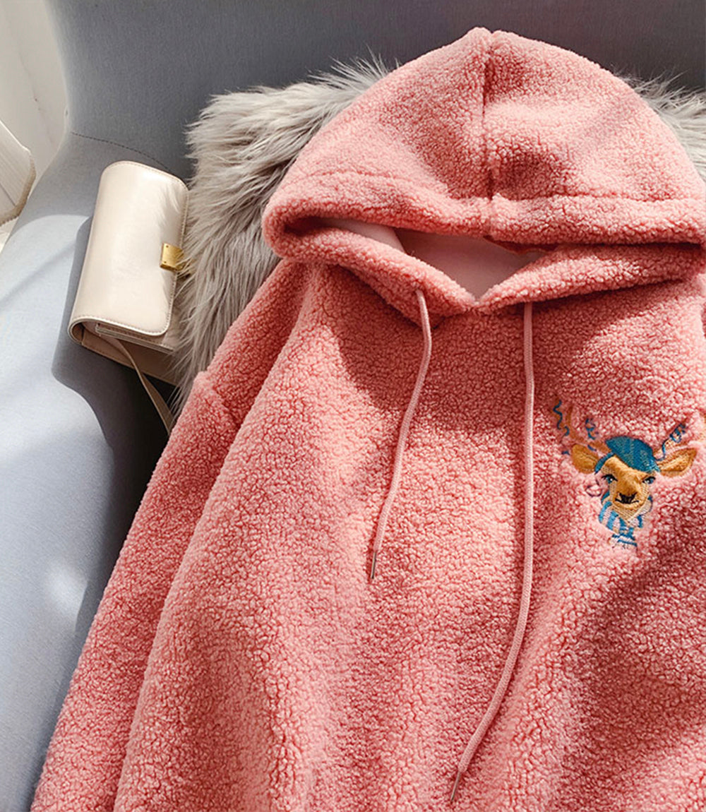 Süßer Hoodie aus Lammwolle 217