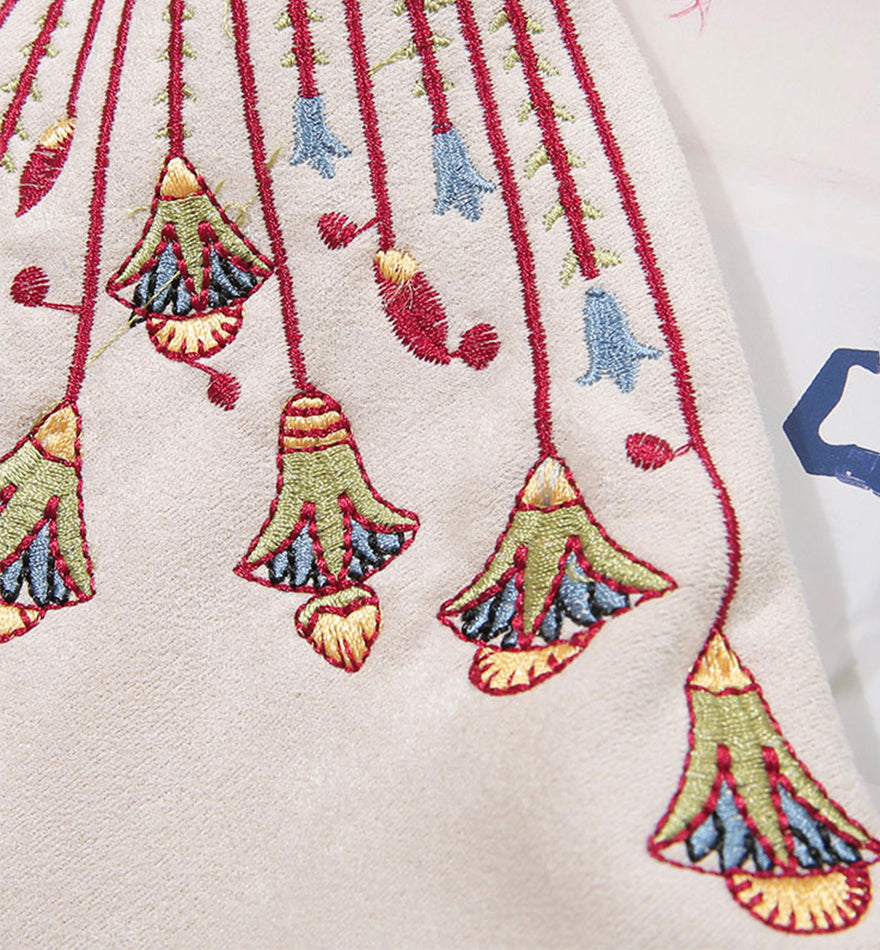 Cute embroidered flower hoodie  236