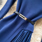 Uniquely designed knitted stitching dress  199