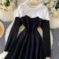 Black and white long sleeve sweater  182