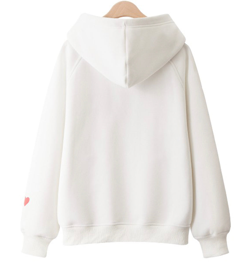Hoodie einfach locker plus Fleece Top 232