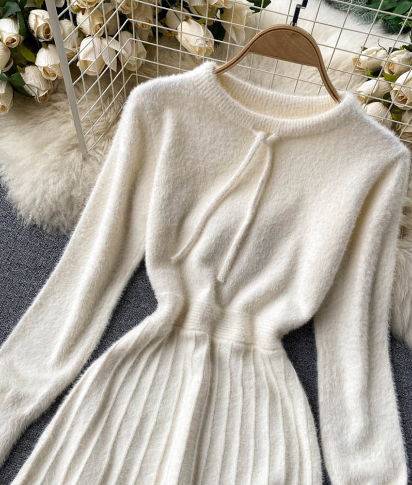 Sweater A line long sleeve sweater dress  177