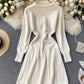 Sweater A line long sleeve sweater dress  177