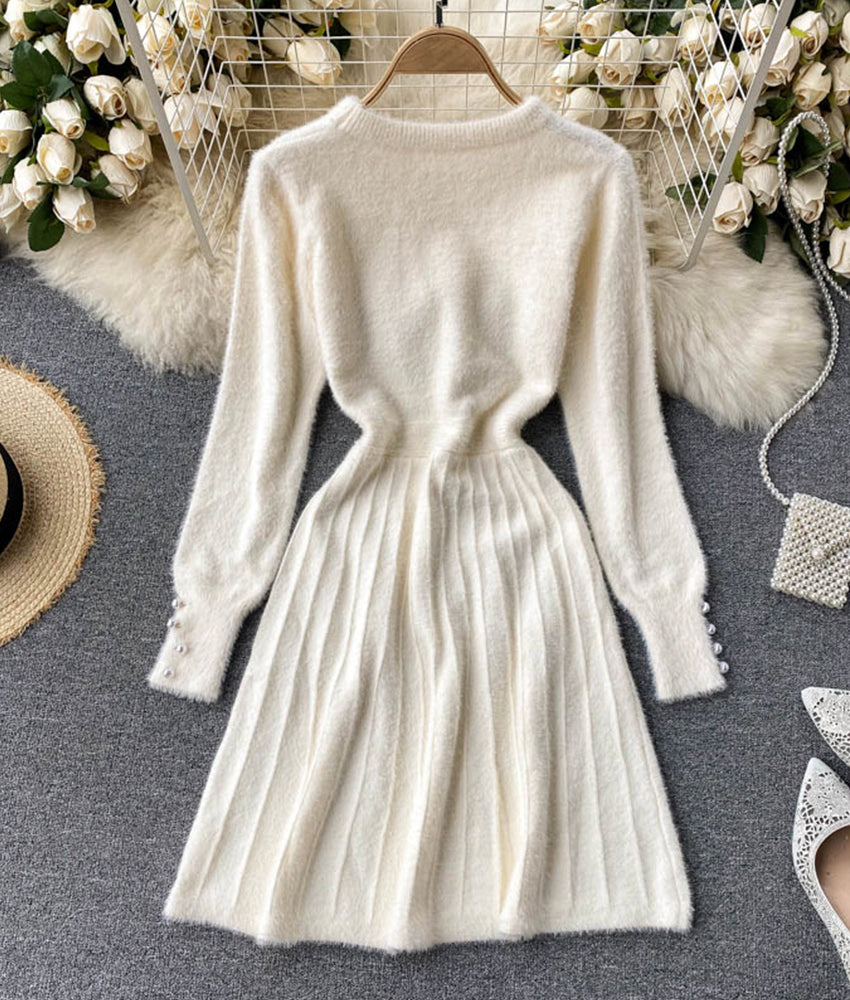 Sweater A line long sleeve sweater dress  177