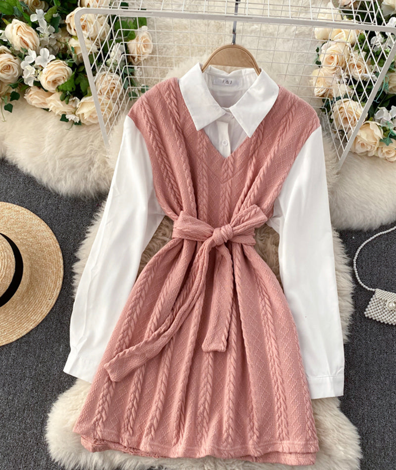 Lovely knitted patchwork dress  184