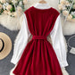 Lovely knitted patchwork dress  184