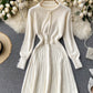 Sweater A line long sleeve sweater dress  177