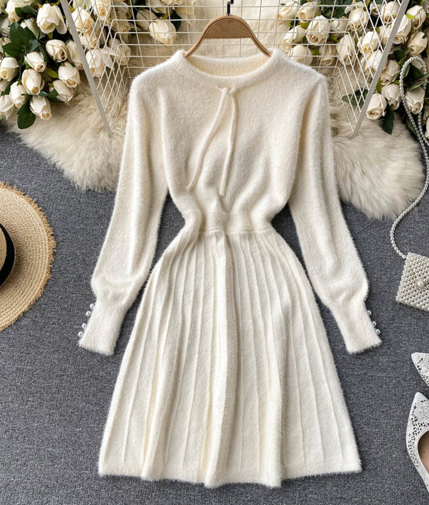 Sweater A line long sleeve sweater dress  177