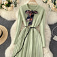 Cute A line long sleeve sweater dress  179
