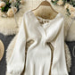 Sexy v neck long sleeve sweater dress  170