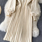 Cute long sleeve lapel sweater  174