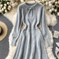 Sweater A line long sleeve sweater dress  177