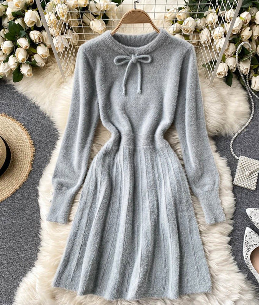 Sweater A line long sleeve sweater dress  177