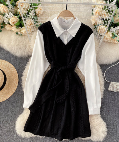 Lovely knitted patchwork dress  184