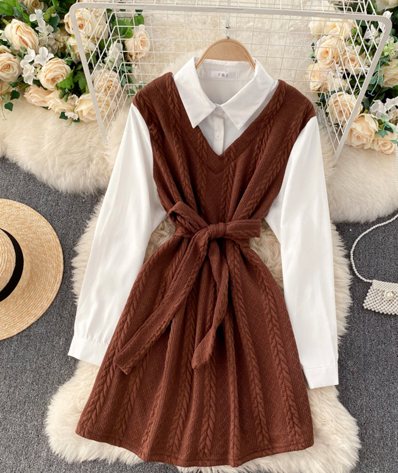 Lovely knitted patchwork dress  184