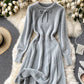 Sweater A line long sleeve sweater dress  177