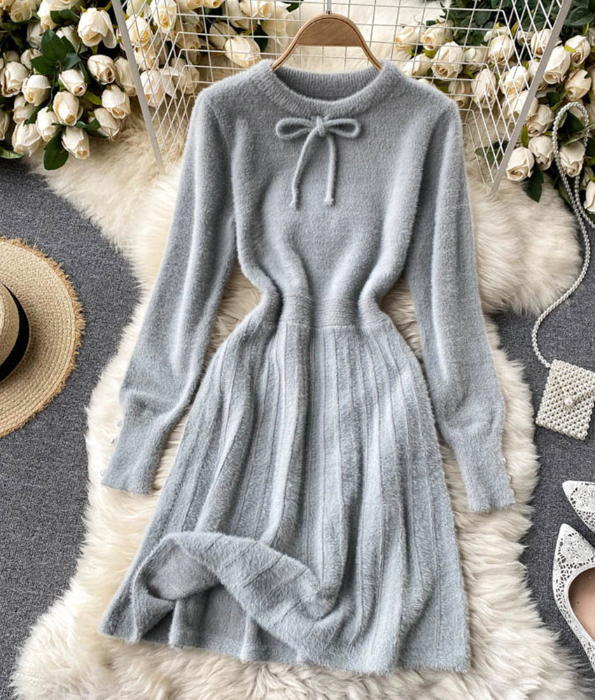 Sweater A line long sleeve sweater dress  177