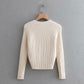 Sweater simple cardigan long sleeve sweater  143