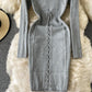 Sweater dress long sleeve sweater dress  171
