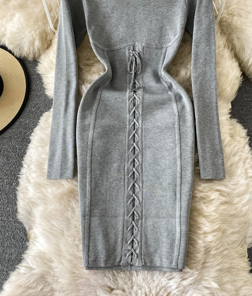 Sweater dress long sleeve sweater dress  171