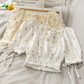 Cute floral pattern top crop tops  294
