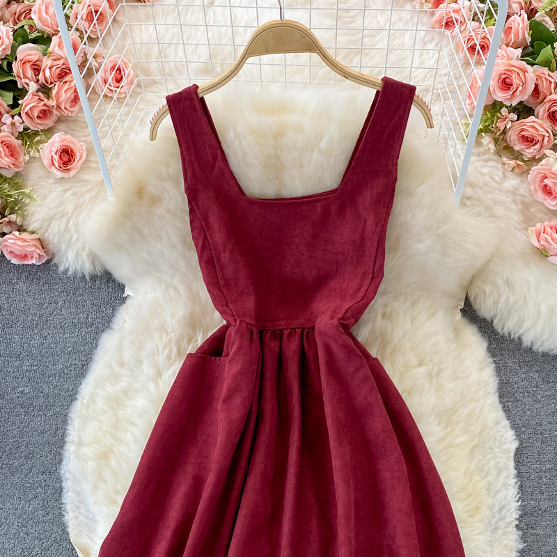 Schönes Kordsamt A-Linienkleid Modekleid 434