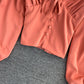 Cute v neck long sleeve tops crop tops  262