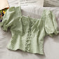 Cute Plaid Short Sleeve Top  301