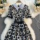 Niedliches kurzes A-Linien-Kleid aus Spitze, Modekleid 426