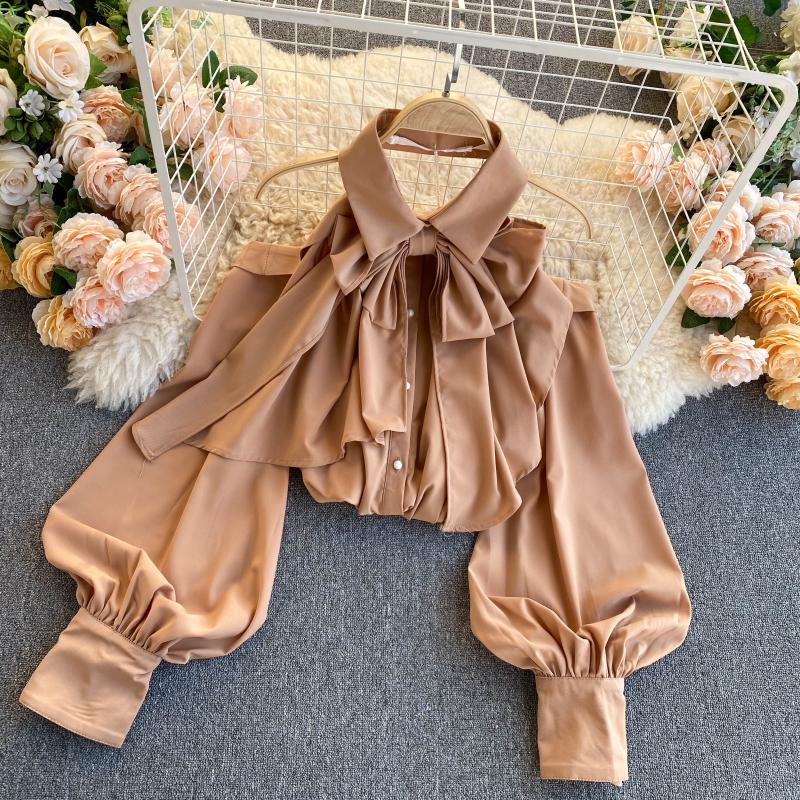 Stylish off-shoulder puff sleeve top  313