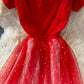 Cute A line tulle short dress fashion dress  450