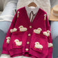 Cute sheep pattern sweater long sleeve sweater sweater coat spring and autumn clothing  156