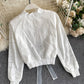 Cute white hollow top  375