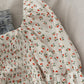 Cute floral drawstring crop top  293