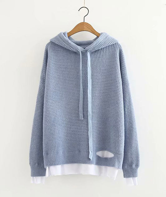 Sweat à capuche simple et ample à manches longues 230