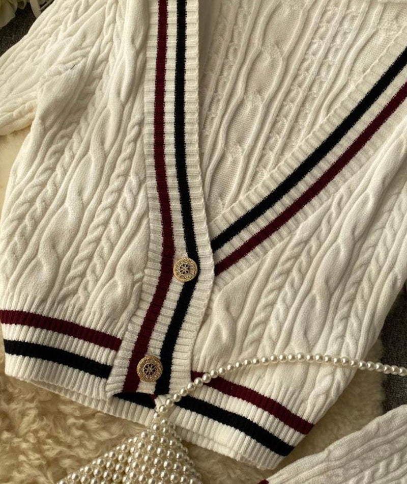 Neuer Stil V-Ausschnitt lockerer Pullover Langarm Pullover Pullover Mantel Frühlings- und Herbstkleidung 158